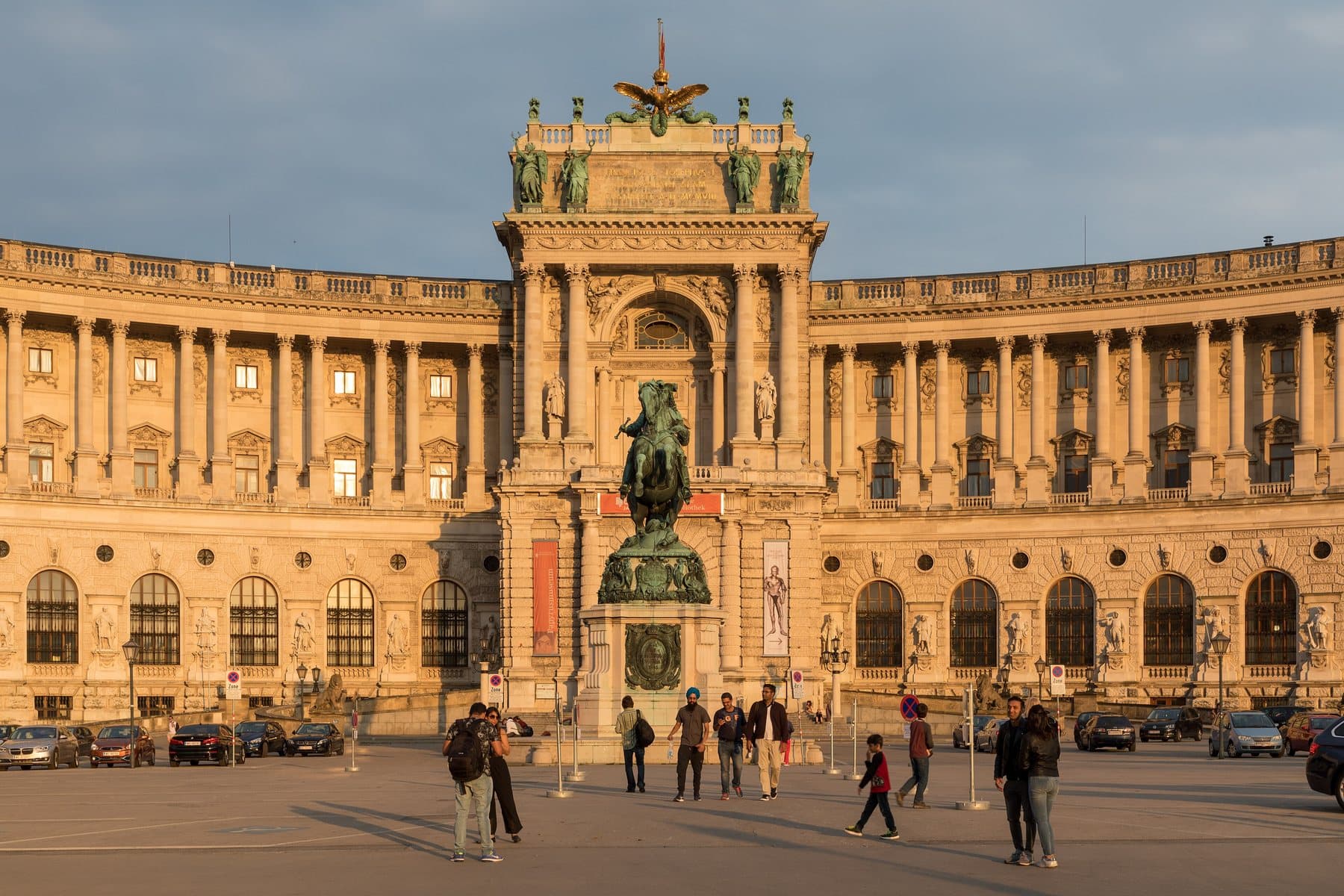 The Hofburg palace on Heldenplatz in Vienna