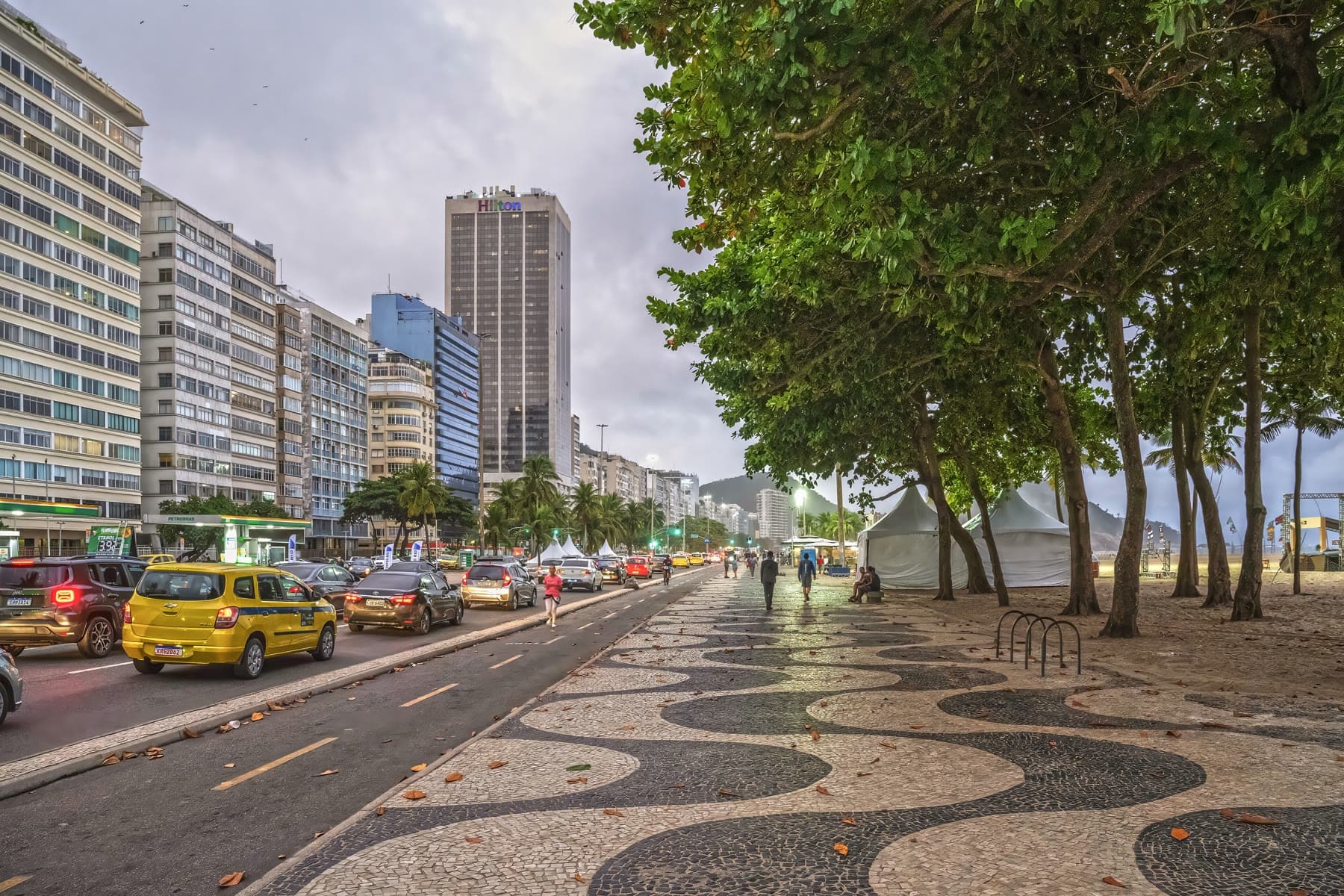 The mosaic promenade at Copacabana in Rio de Janeiro