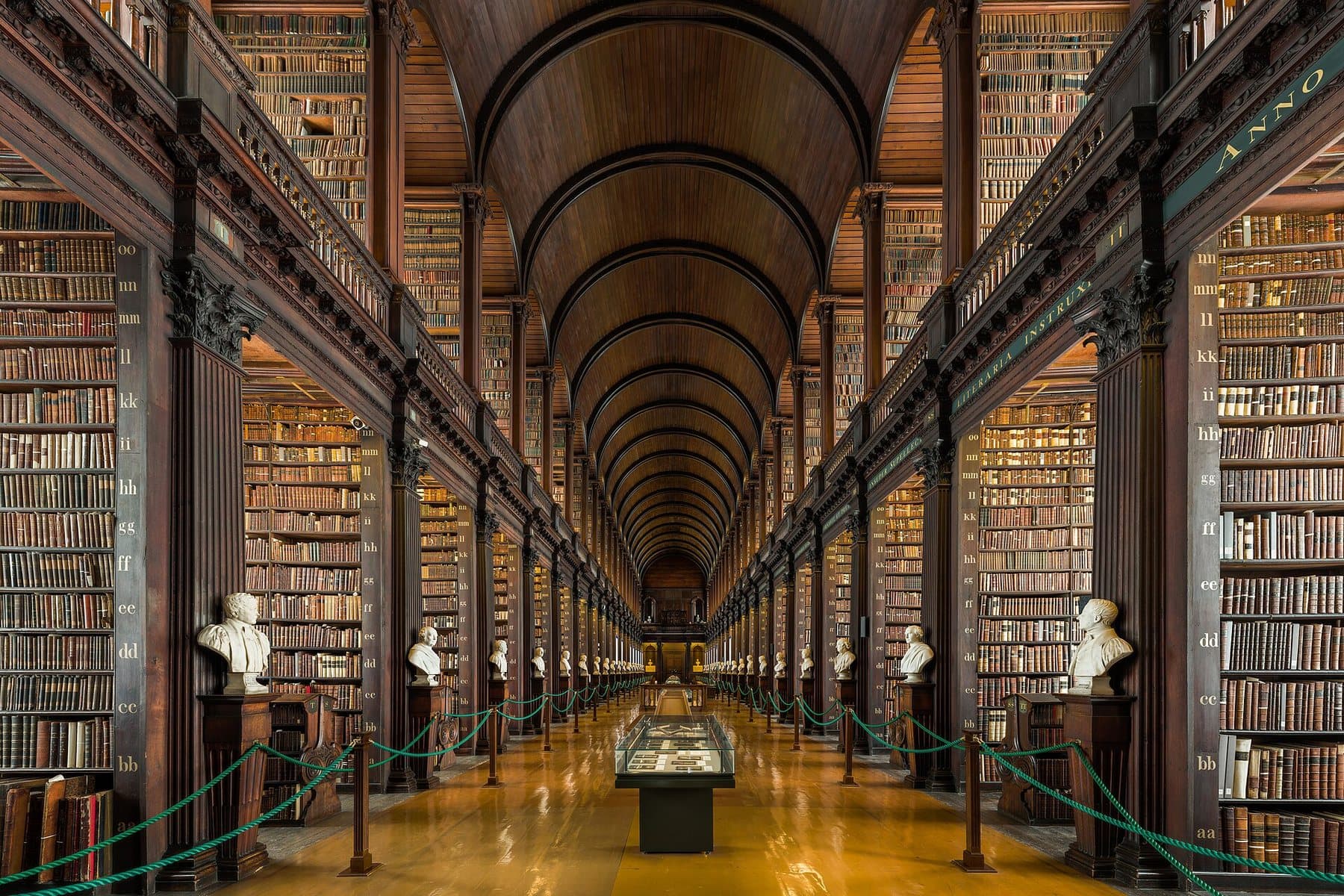 The Long Room in the Old Library at Trinity College Dublin