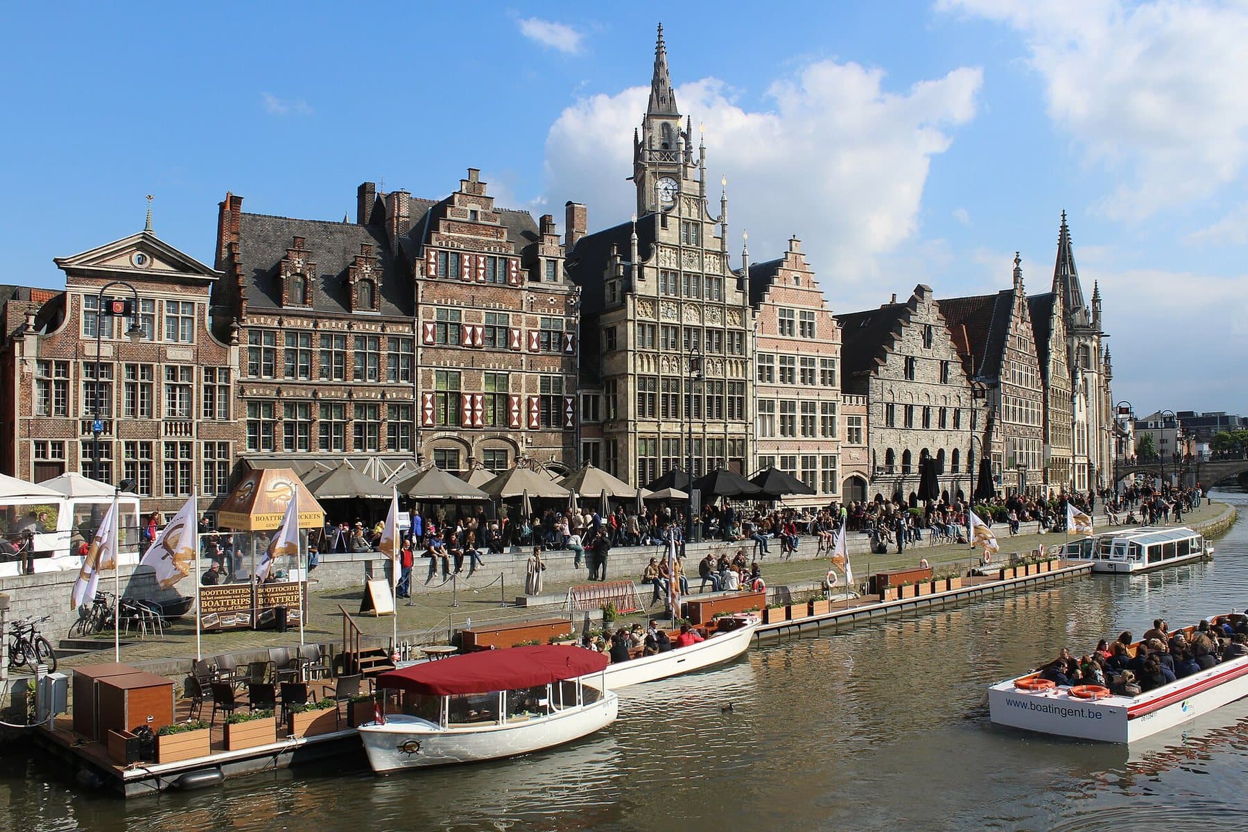 Guildhalls along the Graslei in Ghent