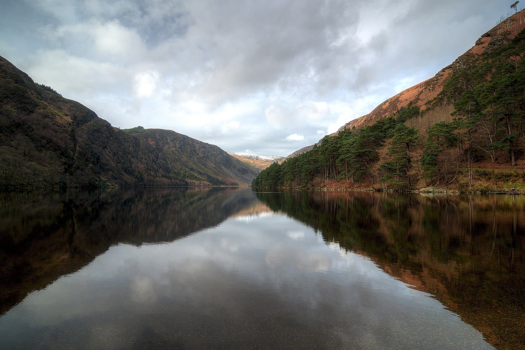The upper lake at Glendalough in the Wicklow Mountains