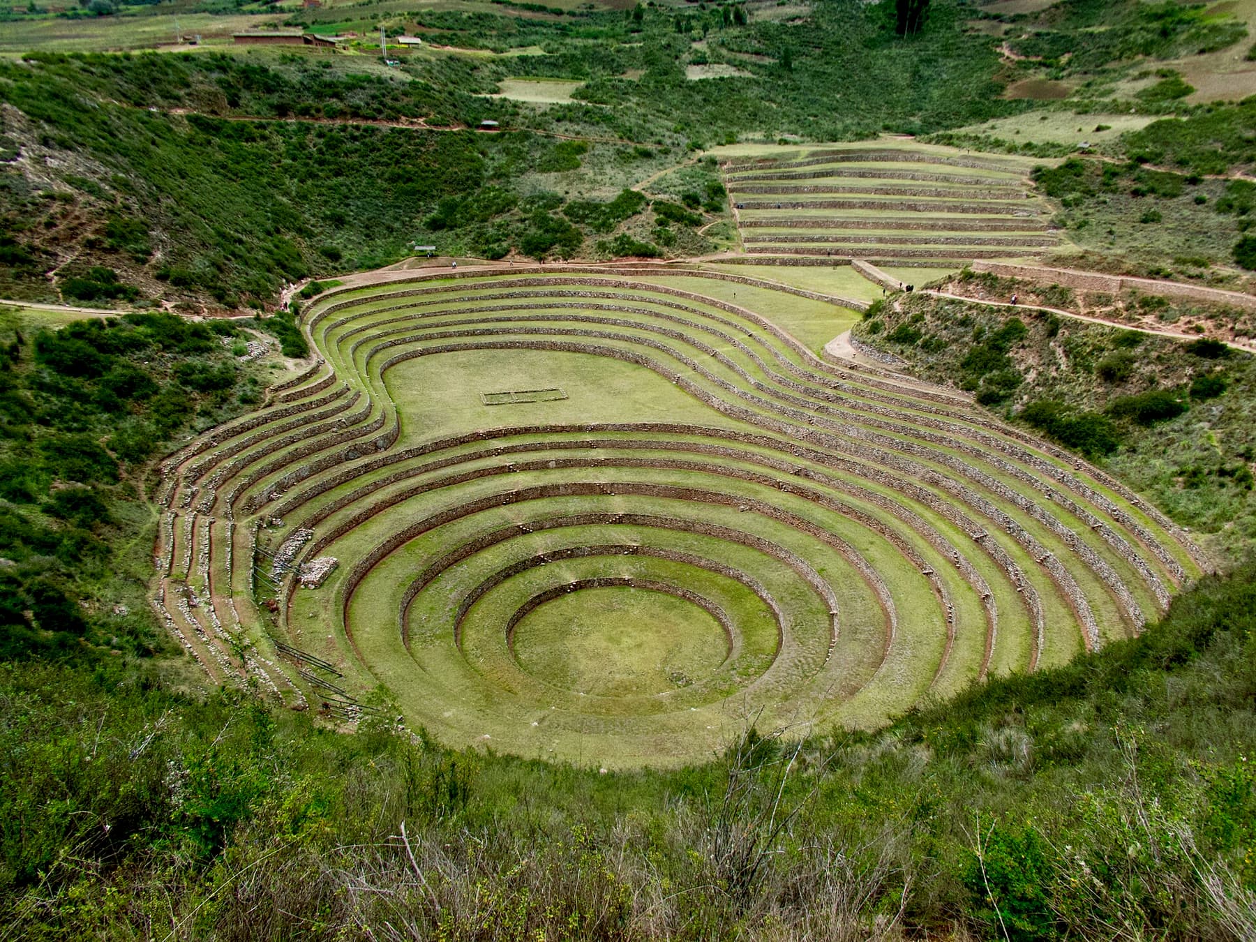 Circular Inca agricultural terraces at Moray in Peru’s Sacred Valley