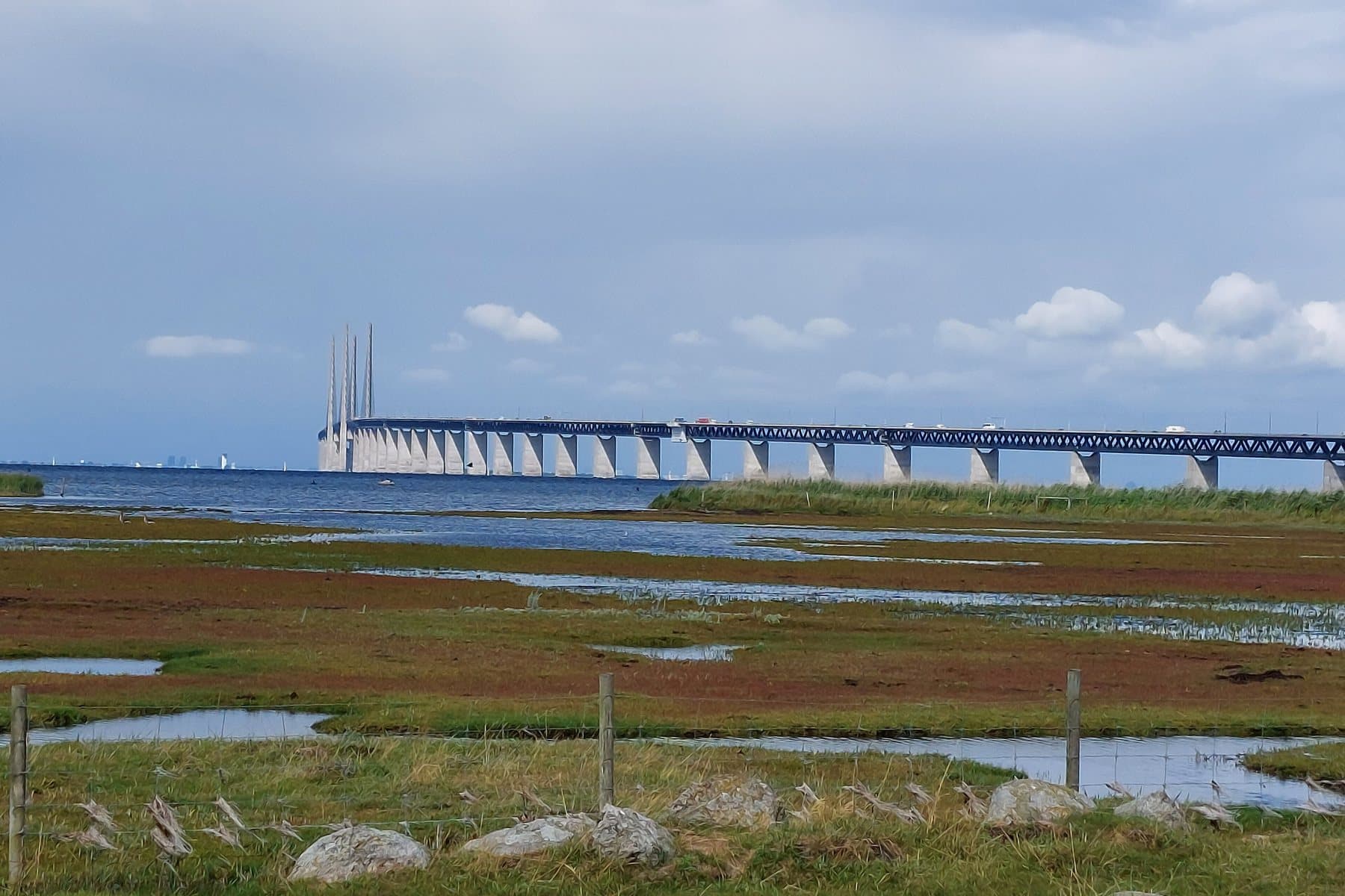 The Øresund Bridge between Sweden and Denmark