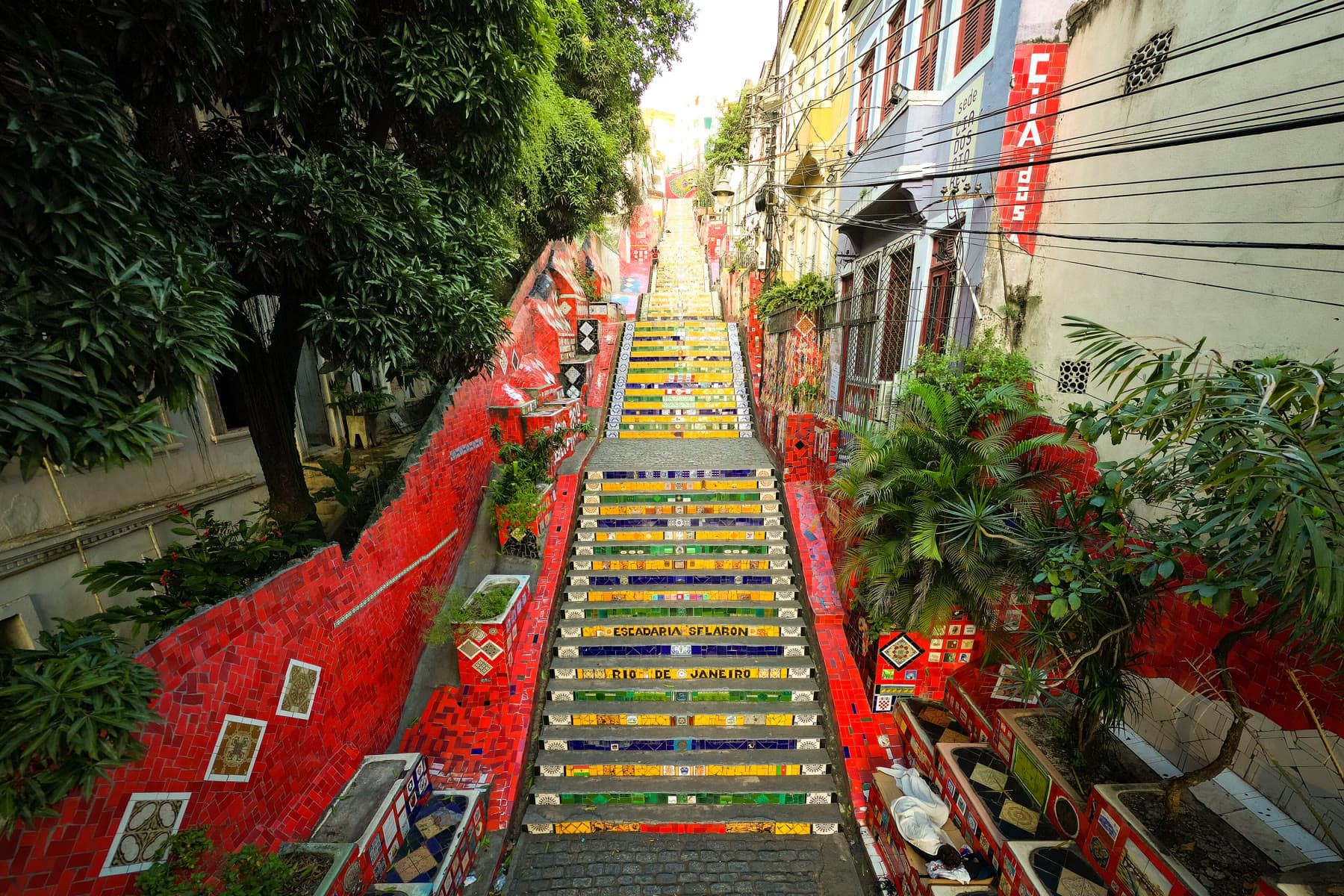 The tiled Selarón Steps in Rio de Janeiro