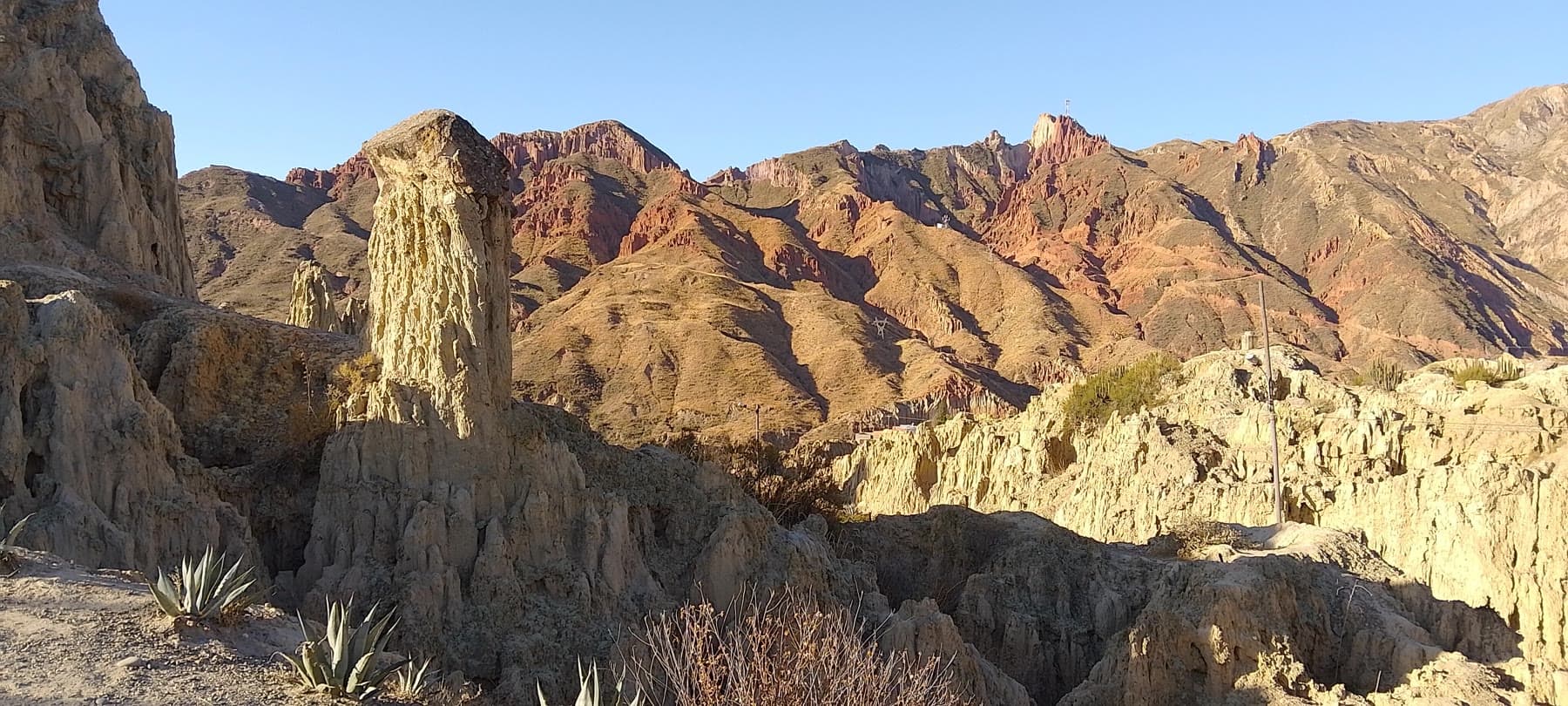 Eroded rock formations in Valle de la Luna, Bolivia