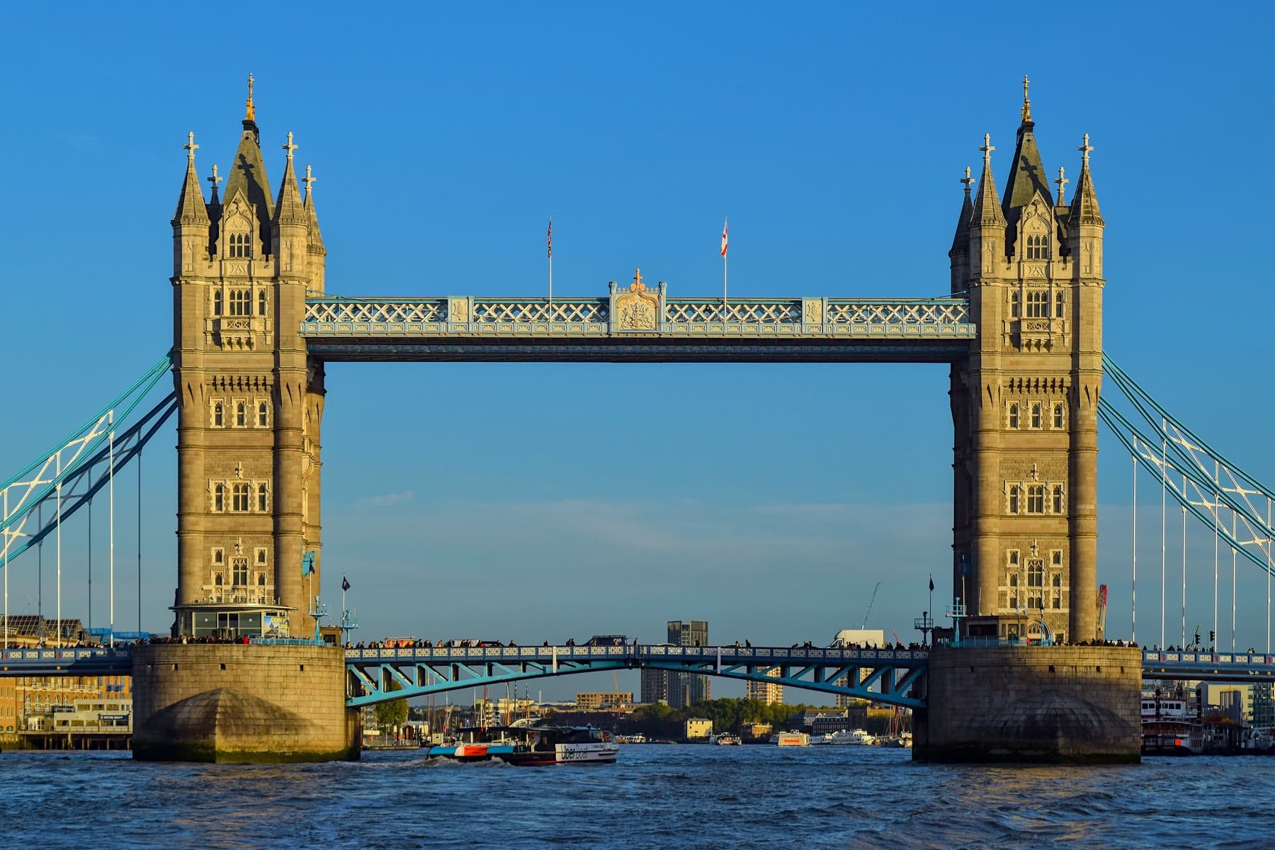 Tower Bridge in London at golden hour