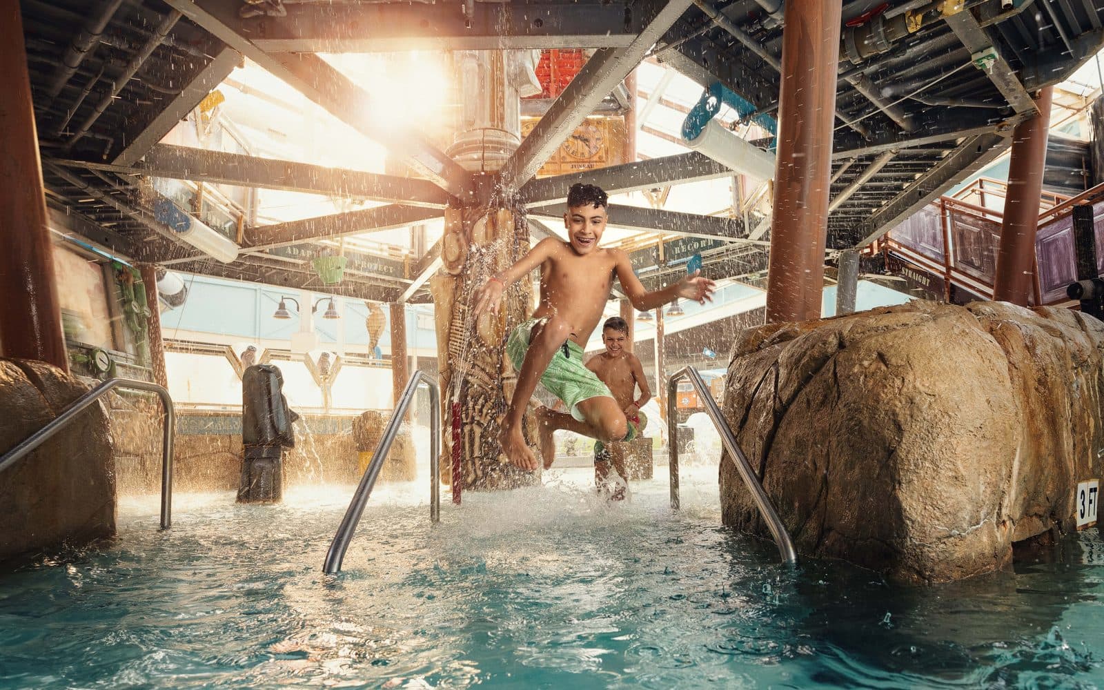 The indoor Aquatopia waterpark at Camelback Resort