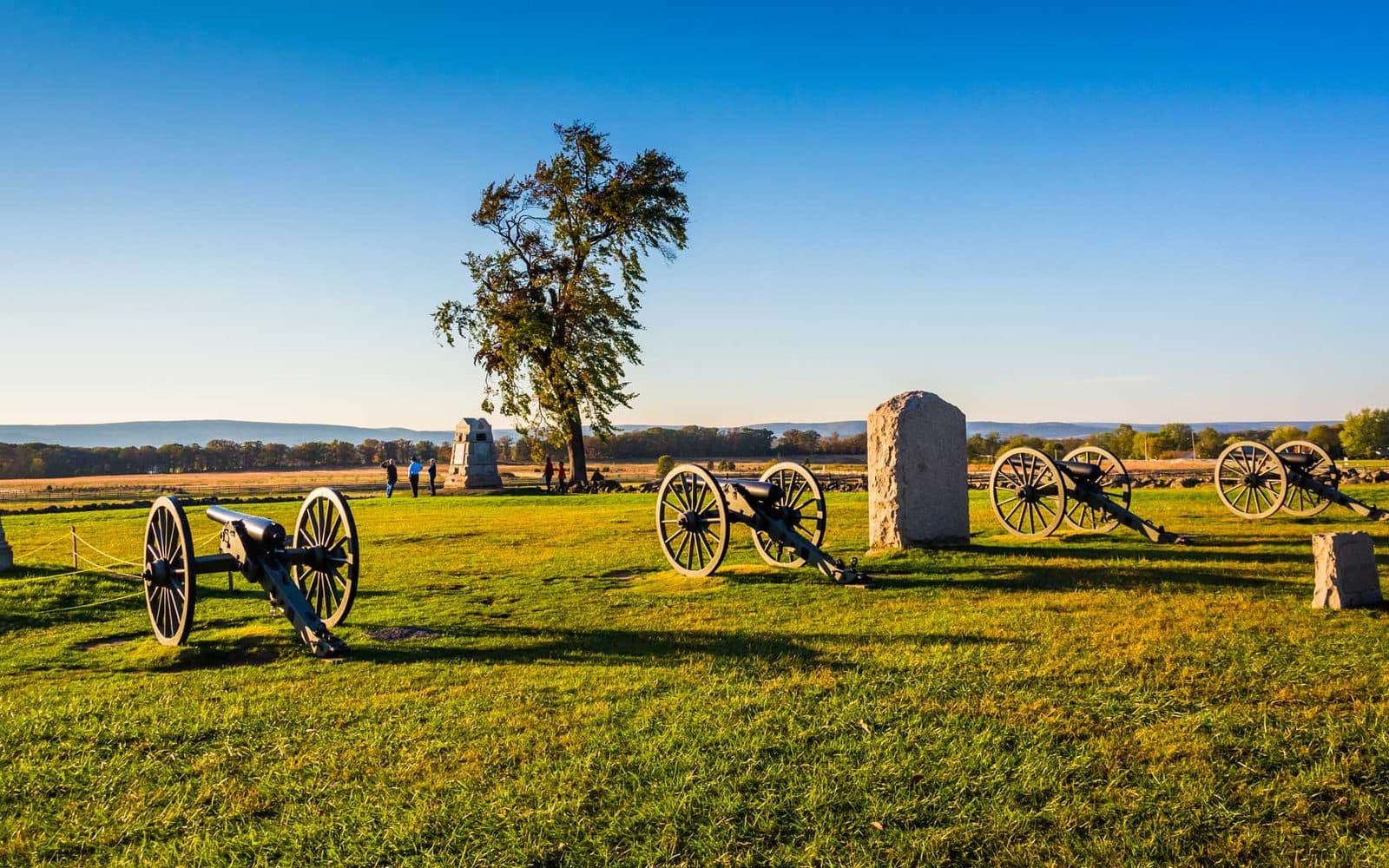 Cannons on the Gettysburg battlefield
