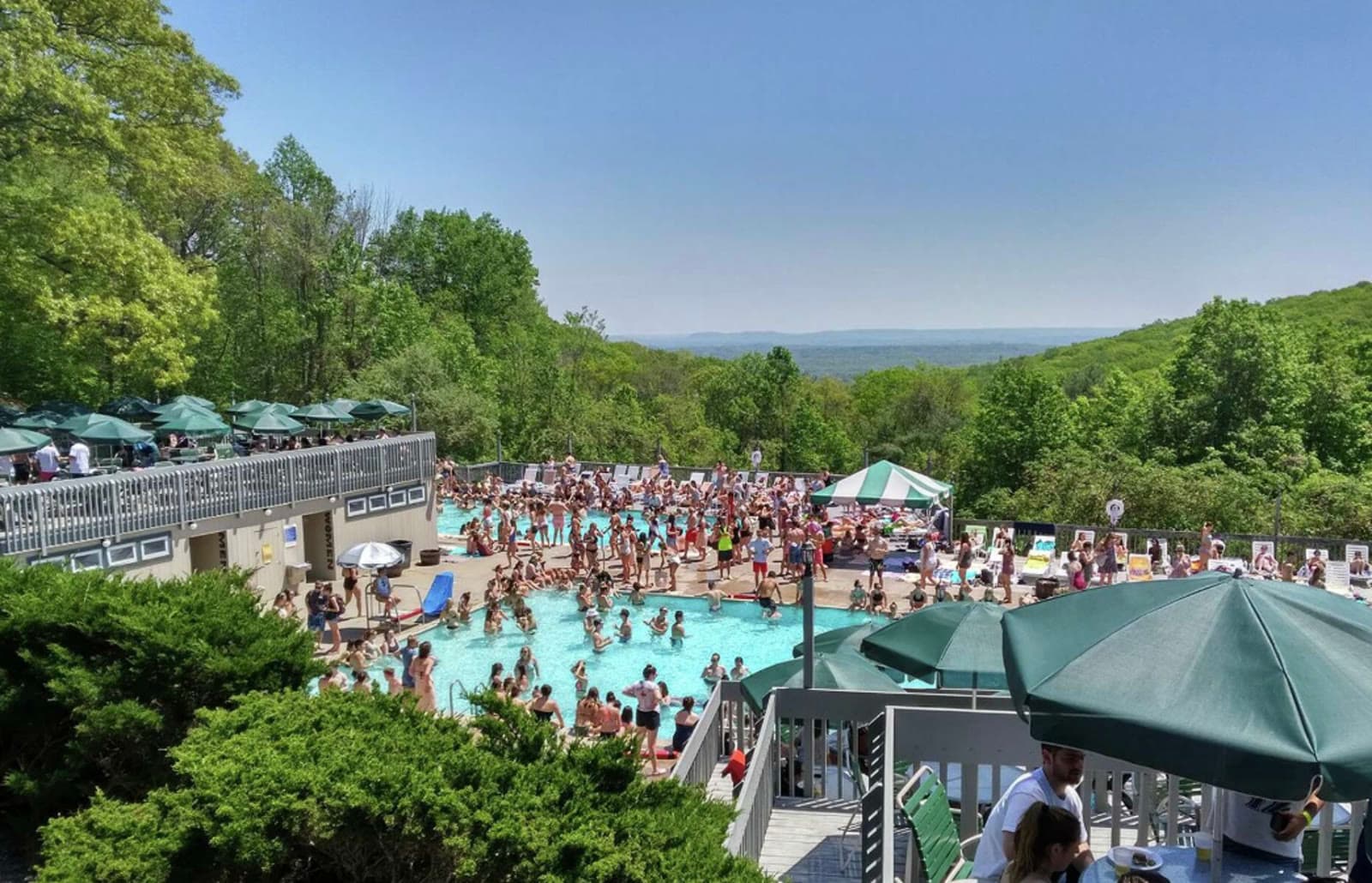 The outdoor pool at Holiday Hills